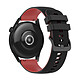 Avizar Bracelet pour Huawei Watch GT3 46mm Silicone BiColore Texturé Noir / Rouge - Bracelet bi-coloré spécifiquement conçu pour pour Huawei Watch GT3 46mm