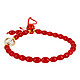 Avizar Bijou de Téléphone Bracelet à Perles ovales Collection Asia rouge Bracelet téléphone Perles Ovales