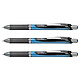 PENTEL stylo roller à encre gel liquide EnerGel BLN75 Noir x 3