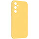 Avizar Coque pour Samsung Galaxy S24 Semi-rigide Mat Anti-traces Dragonne Jaune - Recouverte de silicone soft touch offrant une sensation agréable au toucher