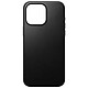 Nomad Coque Modern Cuir pour iPhone 15 Pro Max Pro Noir Coque compatible MagSafe
