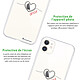 LaCoqueFrançaise Coque iPhone 11 silicone transparente Motif Coeur Noir Amour ultra resistant pas cher