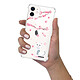 Evetane Coque iPhone 12 mini anti-choc souple angles renforcés transparente Motif Chat et Fleurs pas cher