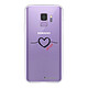 LaCoqueFrançaise Coque Samsung Galaxy S9 360 intégrale transparente Motif Coeur Noir Amour Tendance Coque Samsung Galaxy S9 360 intégrale transparente Coeur Noir Amour Tendance