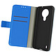 Avizar Housse Nokia 1.4 Aspect Grainé Clapet Portefeuille Stand Vidéo Bleu - Housse intégrale sur mesure pour votre Nokia 1.4