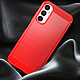 Avis Avizar Coque pour Samsung Galaxy A05s Effet Carbone Silicone Flexible Antichoc  Rouge