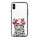 Evetane Coque iPhone X/Xs Coque Soft Touch Glossy Leopard Couronne Design Coque iPhone X/Xs Coque Soft Touch Glossy Leopard Couronne Design