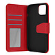 Avizar Housse Pour Apple iPhone 13 Cuir premium Porte-carte Fonction Support vidéo  rouge Etui en véritable cuir conçu spécialement pour IPhone 13.