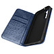 Avizar Housse pour Samsung Galaxy S22 Clapet Portefeuille Fonction Support Vidéo  bleu Etui Folio portefeuille en éco-cuir conçu Samsung Galaxy S22