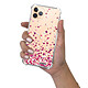 Evetane Coque iPhone 11 Pro Max anti-choc souple angles renforcés transparente Motif Confettis De Coeur pas cher