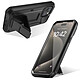 Supcase Coque Intégrale pour iPhone 15 Antichoc Clip Ceinture Béquille  Noir pas cher