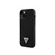 Guess Coque pour Apple iPhone 15 Plus Triangle Diamond Noir Coque conçue sur mesure pour Apple iPhone 15 Plus