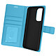 Avizar Housse pour Motorola Edge 30 Pro Aspect Grainé Clapet Portefeuille Stand Vidéo  bleu - Étui folio spécialement conçu pour votre Motorola Edge 30 Pro