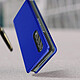 Acheter Avizar Coque pour Samsung Z Fold 3 Clapet Porte-carte Dragonne Effet Carbone bleu