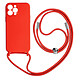 Avizar Coque Cordon pour Apple iPhone 13 Pro Max Semi-rigide Lanière Tour du Cou 80cm  rouge Une protection mêlant la praticité au style, spécialement conçue pour votre Apple iPhone 13 Pro Max