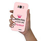 Evetane Coque Samsung Galaxy S8 Silicone Liquide Douce rose pâle Je suis une princesse pas cher