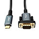 LinQ Câble USB-C vers VGA Full HD 1080p Plug and Play Longueur 1.8m - Câble USB-C vers VGA de LinQ, complément idéal pour une plus grande flexibilité de connexion