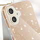 Avis Avizar Coque Paillette pour iPhone 16 Plus Hybride Design Glamour Dorée