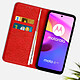 Acheter Avizar Étui Motorola Moto E40, E20 et E30 Portefeuille Fonction Support Vidéo rouge
