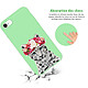 Avis Evetane Coque iPhone 7/8/ iPhone SE 2020 Silicone Liquide Douce vert pâle Leopard Couronne