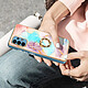 Avizar Coque Samsung Galaxy A32 Bi-matière Bague de maintien Motif marbre multicolore pas cher