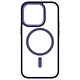 QDOS Coque pour iPhone 14 Pro Hybrid Soft avec Snap Compatible MagSafe Violet - Pourvue d'un aimant snap