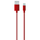 Muvit Câble Micro-USB vers USB 2.0 My Cable Charge et Synchronisation 2m Rouge Permet de recharger votre appareil et/ou de synchroniser ses données avec votre ordinateur ou tablette