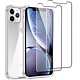 Acheter Evetane Coque iPhone 11 Pro Max Antichoc Silicone + 2 Vitres en verre trempé Protection écran