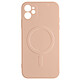 Avizar Coque Magsafe iPhone 11 Silicone Souple Intérieur Soft-touch Mag Cover rose gold Coque Magsafe Rose en Silicone, iPhone 11