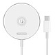 XO Chargeur sans induction 15W pour Téléphone QI Blanc - Un chargeur sans fil capable de délivrer une puissance de charge rapide jusqu'à 15W, qui permet une recharge efficace et rapide de votre Smartphone