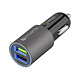 4smarts Chargeur Allume-Cigare Voiture Charge Rapide - 6A 2 Ports USB - Chargeur voiture Qualcomm Quick Charge 3.0 - 4Smarts.