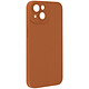 Avizar Coque pour iPhone 14 Silicone Mat Protection Caméra Marron Clair Couleurs éclatantes pour un style élégant qui ravive le design de votre smartphone