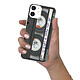 Evetane Coque iPhone 12 mini silicone transparente Motif Cassette ultra resistant pas cher