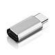 Avizar Adaptateur Lightning Femelle USB C Charge et Synchronisation - Argenté - Adaptateur compatible avec tous les appareils équipés d'un port USB Type C.