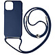 Avizar Coque Cordon pour iPhone 12 Pro Max Semi-rigide Lanière Tour du Cou 80cm  bleu - Une protection mêlant la praticité au style, spécialement conçue pour votre Apple iPhone 12 Pro Max