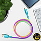 Avizar Câble USB-C Charge et Synchronisation Design Stylé 1m Robuste Multicolore pas cher