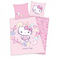 Hello Kitty - Parure de lit Hello Kitty 135 x 200 cm / 80 x 80 cm Parure de lit Hello Kitty, modèle 135 x 200 cm / 80 x 80 cm.