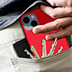 Avizar Coque pour iPhone 14 Silicone Semi-rigide Finition Soft-touch Fine  fuchsia pas cher