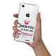 Evetane Coque iPhone 7/8/ iPhone SE 2020 anti-choc souple angles renforcés transparente Motif Je suis une princesse pas cher