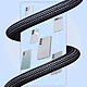 LinQ Câble USB ver USB C Nylon Tressé 1.5m Charge et Transfert de Fichiers Noir pas cher