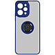 Avizar Coque pour Xiaomi Redmi 12 Bi-matière Bague Métallique Support Vidéo  Bleu - Coque anneau contour bleu, de la série Ringrip, conçue spécialement pour votre Xiaomi Redmi 12
