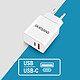 Avis Evetane Chargeur Ultra rapide Double Port ( USB et USB-C) 20 W