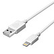 Inkax  Câble Lightning 3m Câble USB vers Lightning Charge Synchronisation 2.1A - Câble Blanc Charge & Syncro by Inkax.