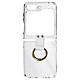 Avizar Coque anneau pour Samsung Galaxy Z Flip 5 Polycarbonate  Transparent Coque anneau collection Ring Case transparent, pour votre Samsung Galaxy Z Flip 5