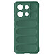 Avizar Coque pour Xiaomi Redmi Note 13 4G Antichoc Silicone Motif texturé 3D Vert Foncé Protection antichoc avec les quatres coins renforcés pour encaisser les coups en cas de chutes