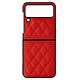 Avizar Coque pour Samsung Z Flip 4 Rhombique Rigide Série Rhombus Chic  rouge - Coque arrière de la Collection Rhombus Chic conçue pour votre Samsung Galaxy Z Flip 4
