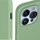 Acheter Avizar Coque pour iPhone 15 Pro Max Silicone Semi-rigide Finition Douce au Toucher Fine  Vert pâle