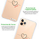 LaCoqueFrançaise Coque iPhone 11 Pro silicone transparente Motif Coeur Noir Amour ultra resistant pas cher
