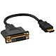 Avizar Adaptateur Vidéo 30cm  : HDMI mâle vers DVI femelle, Full HD 1080p Connecte votre source vidéo HDMI vers une sortie DVI (signal analogique)