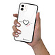 LaCoqueFrançaise Coque iPhone 12 Mini Coque Soft Touch Glossy Coeur Noir Amour Design pas cher